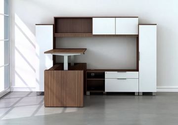 Maverick Adjustable Full Case Desk (w/ Hutch)