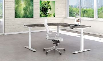 Maverick Adjustable Height-L-Shape Desk