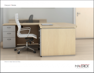 Mav Canyon Series L-Desk, Many fast color choices