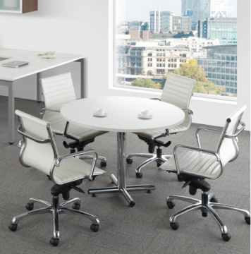 PCF White and Chrome Conference Seating