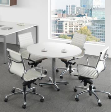 PCF White Conference Table and Chairs