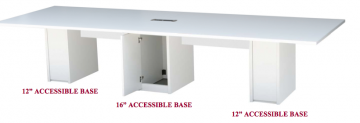 Cancun Conf Table with Wire Accessible Bases