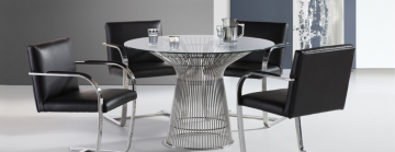 Woodstock Wire Table w/ Glass Top