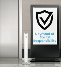 Clr Dsn Floorstanding Handsfree Sanitizer Dispenser