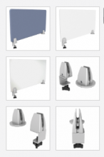 Symmetry Deskmount Acrylic or Fabric Screens