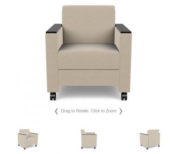 SOI Composium Lounge  chair with or without wheels