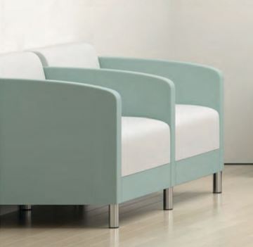 Lesro-Freemont metal legs with panel arms, 2 - 5 seaters