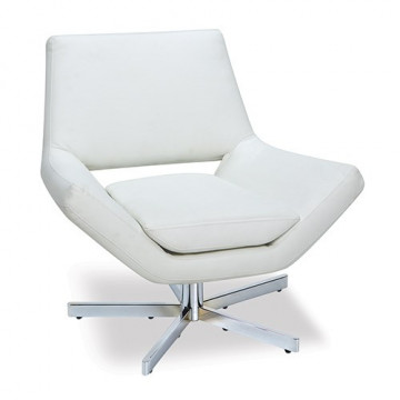 OStr White or Black Swivel Lounge Chair