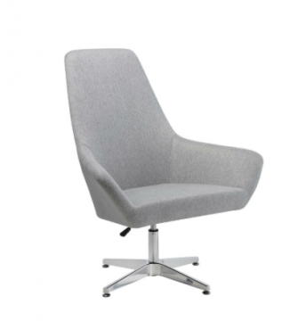 PCF Mason Gray Felt Swivel Lounge Chair Quickship