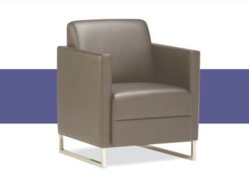 Tux Lite Lounge/Club Chair with Chrome Sled base