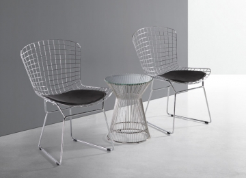 Who Metal Lattice Frame Side Chair