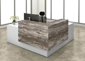 D Overture reception L-desk  with corner counter