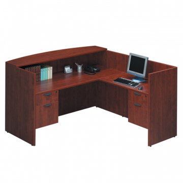 PCF Lam Reception L-Desk w/Bow Top Counter