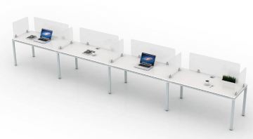 NSTR Training Tables White Laminate with Optional Dividers