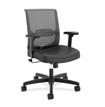 Convergence Quickship Meshback Chair, Adj Arms